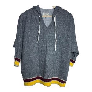 Current‎ Elliott the cropped sleeve sweatshirt heather with stripe size 0
